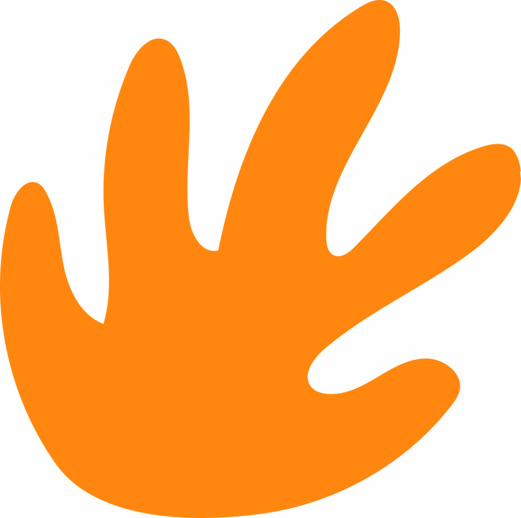 icone orange stylisée