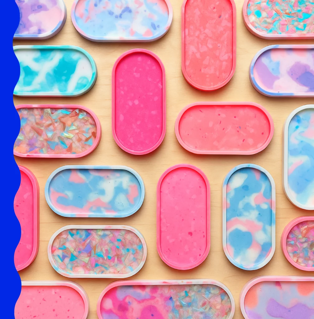 Création de Résine minérale chez tonton kraft le café créatif à pontoise dans le val d'oise