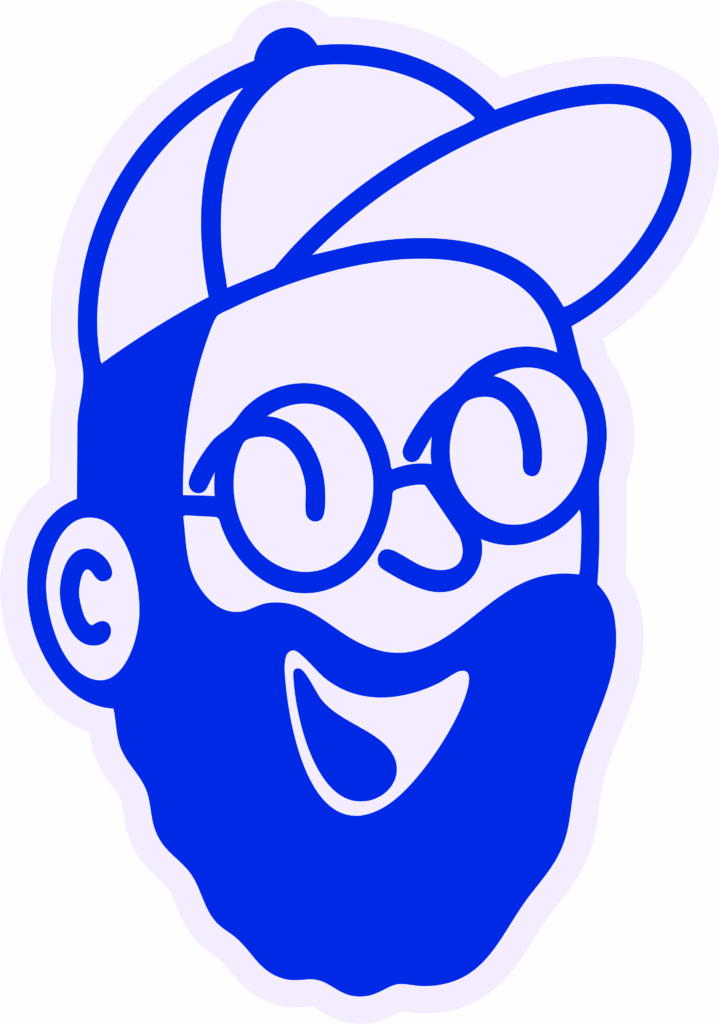 Logo icône bleu Tonton Kraft