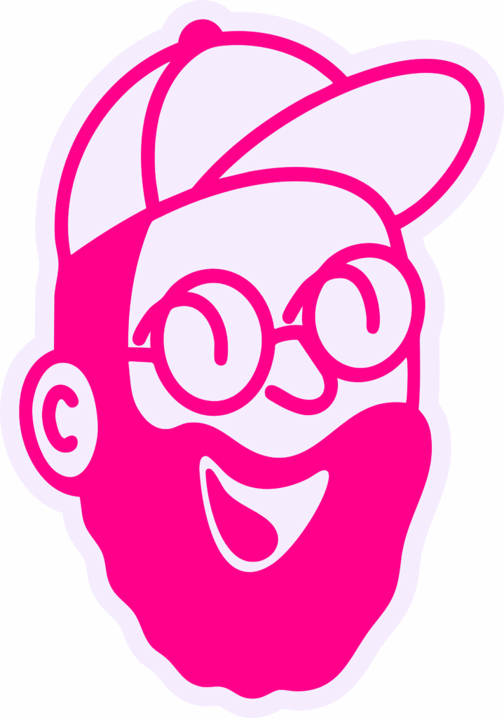 Icône du logo Tonton Kraft en rose